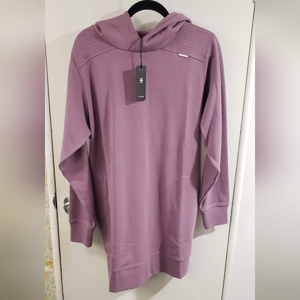 🌻NWT G-Star Longline Crewneck Sweatshirt Dress - Mauve